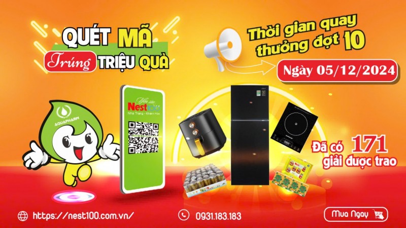 CÔNG BỐ KẾT QUẢ QUAY SỐ MAY MẮN LẦN 9 (07/11/2024) CHƯƠNG TRÌNH QUÉT MÃ TRÚNG TRIỆU QUÀ