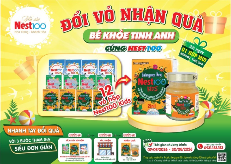 Đổi Vỏ Nhận Quà - Bé Khỏe Tinh Anh Cùng Nest100