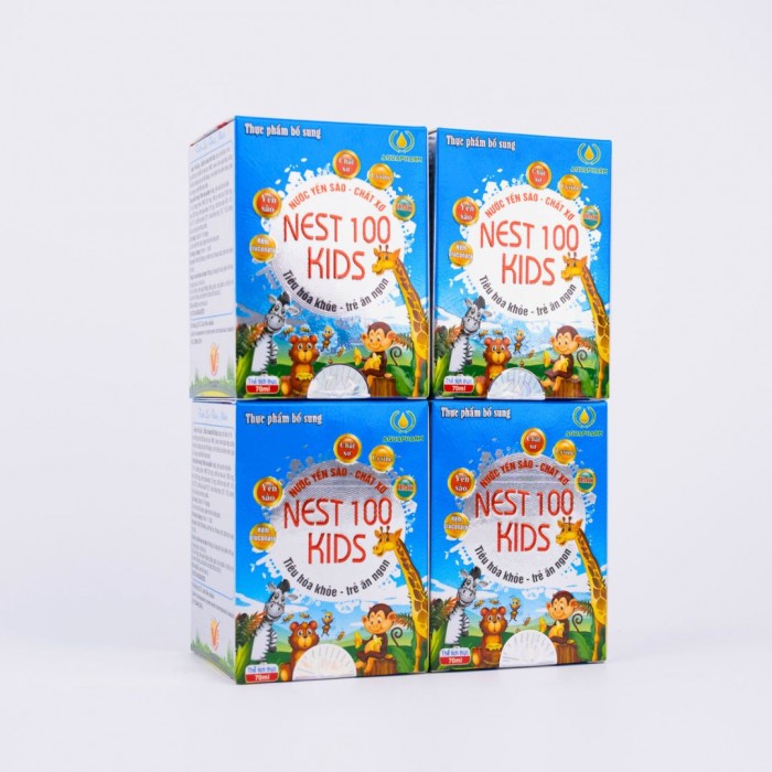 [Lốc 4 hủ 70ml]-Hủ yến sào Nest100 kids chất xơ-Giúp tiêu hóa khỏe