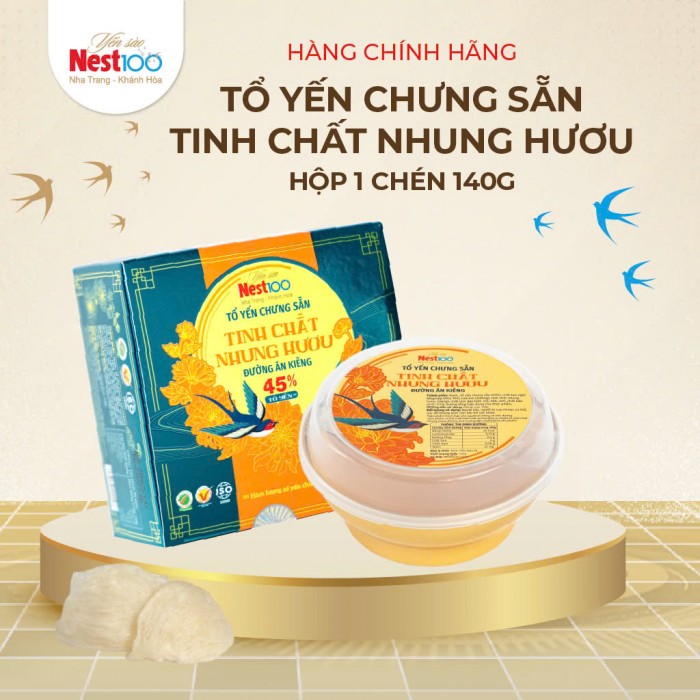[Hộp 1 chén] – Yến chưng tinh chẩt nhung hươu