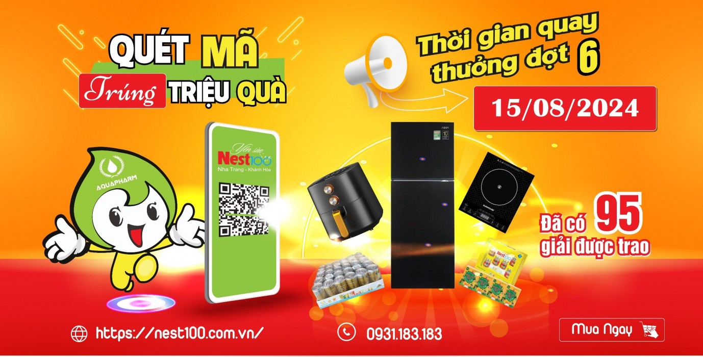THÔNG BÁO KẾT QUẢ QUAY SỐ MAY MẮN ĐỢT 5 (18/7/2024) CHƯƠNG TRÌNH QUÉT MÃ TRÚNG TRIỆU QUÀ