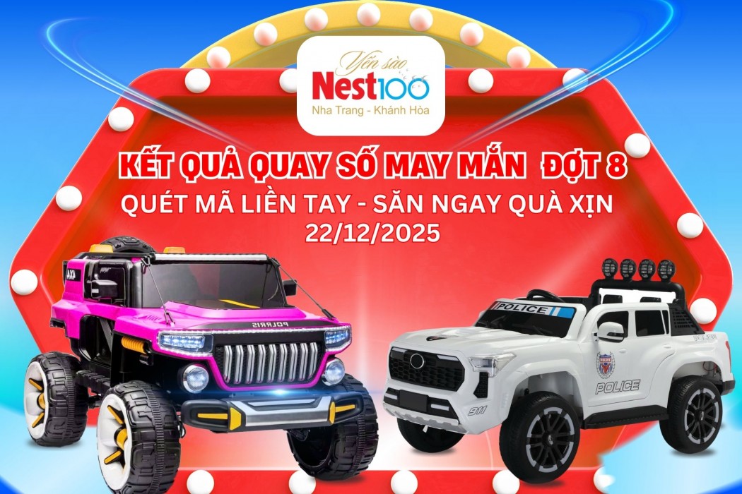 CÔNG BỐ KẾT QUẢ CHƯƠNG TRÌNH QUAY SỐ MAY MẮN LẦN 8 (22/12/2025) – QUÉT MÃ LIỀN TAY - SĂN NGAY QUÀ XỊN