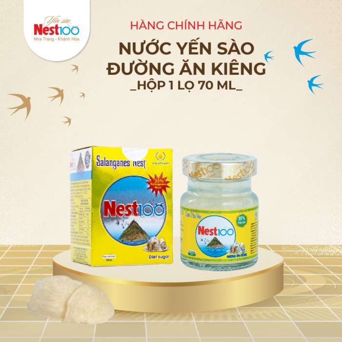 [Hộp 1 lọ 70ml] - Nest100 chưng đường ăn kiêng isomalt